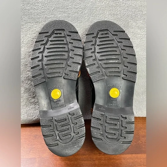 Tred Air Leather Flames Low Shoes Men’s Sz 8 Lace Up Black TredAir England - Picture 11 of 16